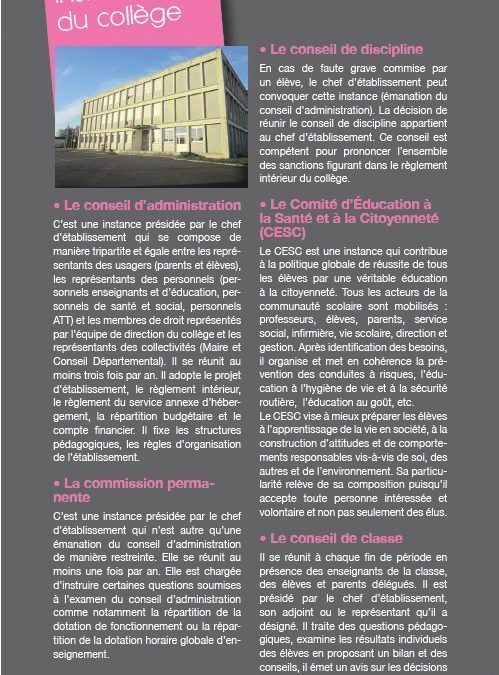 Les instances au collège